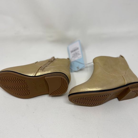 Toddler Girls' Onyx Zipper Slip-On Chelsea Boots - Cat & Jack Gold 7 - Picture 3 of 5